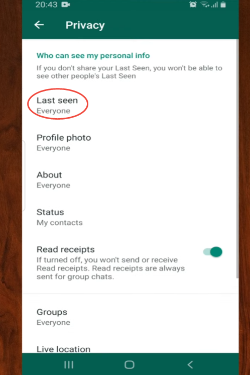 How to Freeze Last Seen on FM WhatsApp?