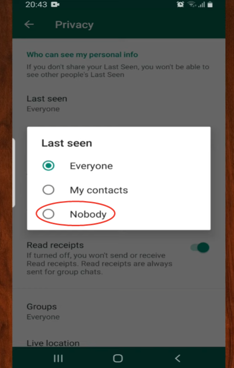 How to Freeze Last Seen on FM WhatsApp?