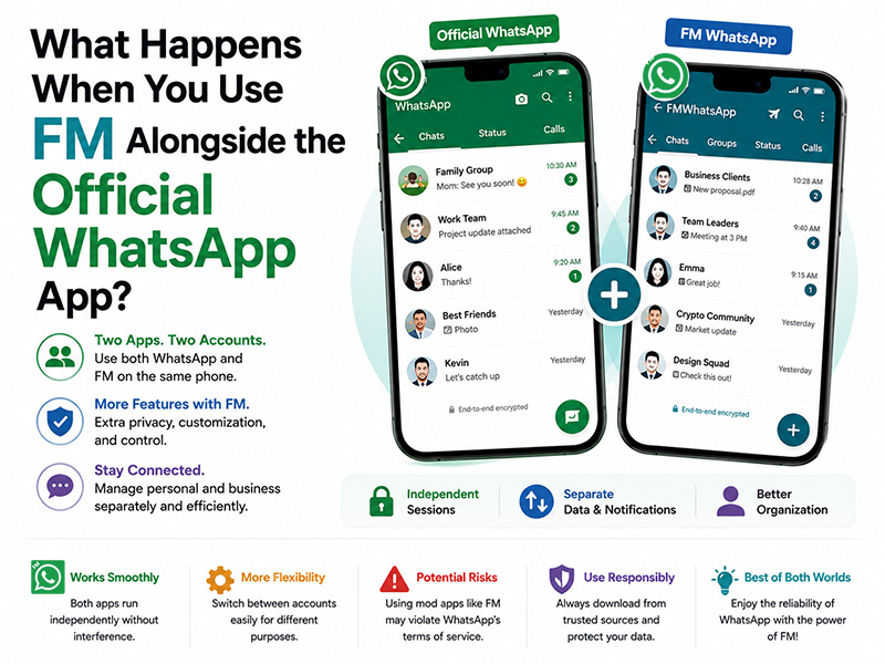 What Happens When You Use FM Alongside the Official WhatsApp App?